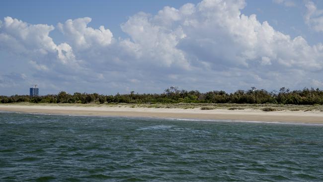 A woman has drowned at Wave Break Island off Biggera Waters on the Gold Coast. Picture: Jerad Williams