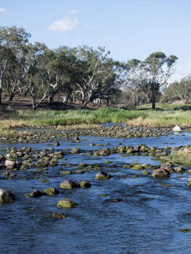 The ancient Aboriginal fish traps of Brewarrina. Picture: Elise Derwin