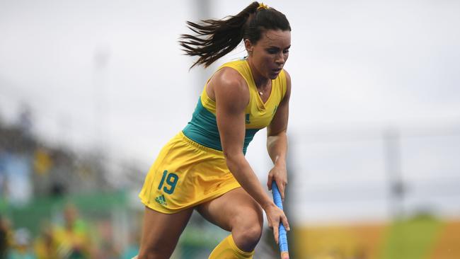 Georgie Parker at the 2016 Olympics. / AFP PHOTO / MANAN VATSYAYANA