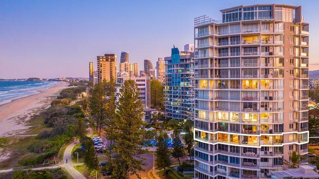 There were nine registered bidders for this apartment in Vogue on Broadbeach, all from Brisbane, Sydney and Melbourne