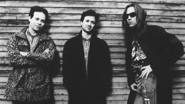 The Violent Femmes original line-up, with founding drummer Victor DeLorenzo on the left.