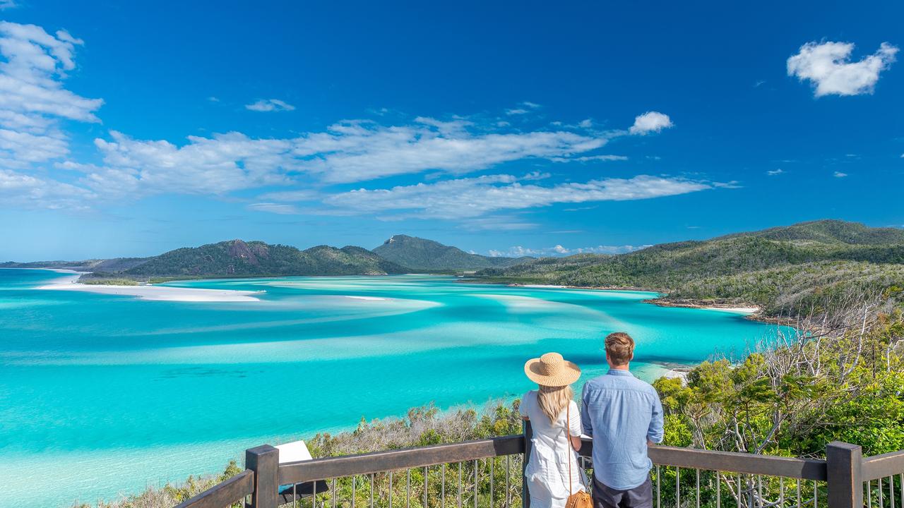Whitehaven Beach from Hill Inlet Lookout in the Whitsundays.