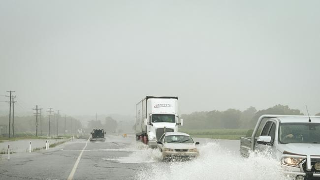 The Peak Downs Highway was underwater just shy of Eton as you drive from Mackay out to the Bowen Basin, January 17, 2023. Picture: Heidi Petith