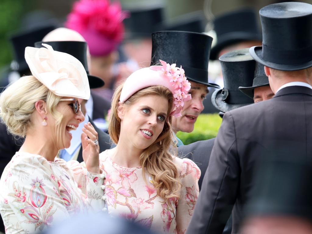 Beatrice was there on day two of Ascot as well sharing a laugh with her cousin Zara Tindall. Photo: Getty Images.