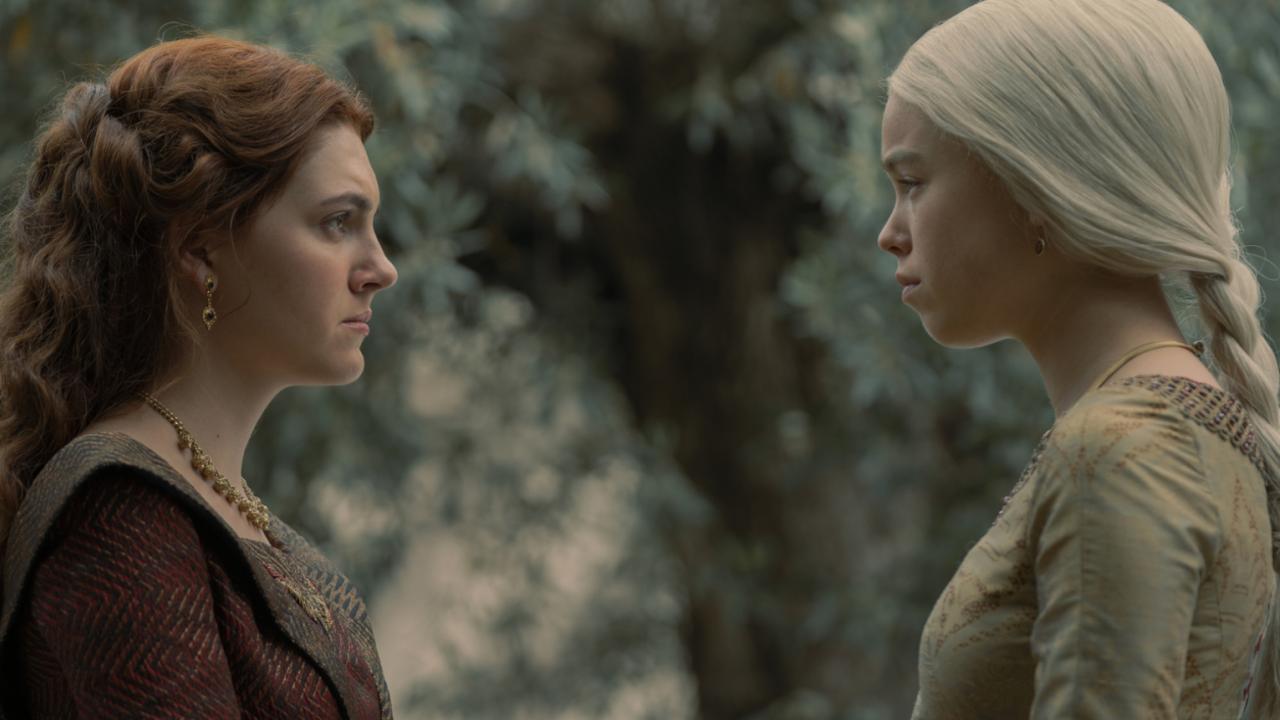 Alicent and Rhaenyra in episode four. Picture: Foxtel/Binge/HBO