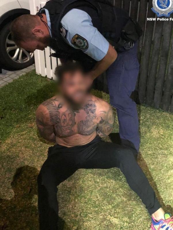 Ben Geppert arrested by police in northern New South Wales.