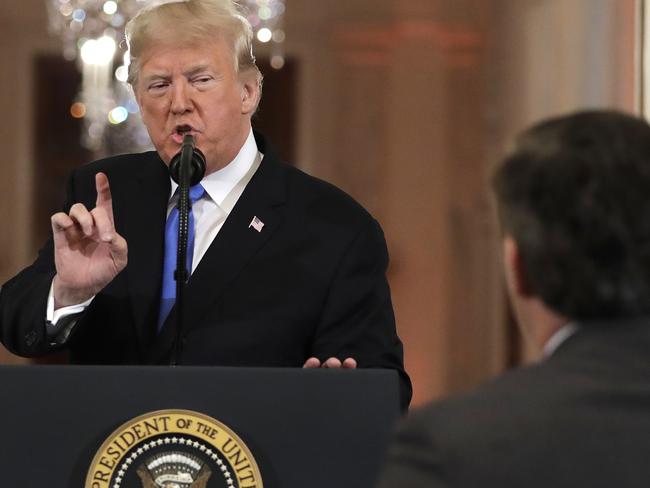 Donald Trump and CNN's Jim Acosta butted heads again. Picture: AP