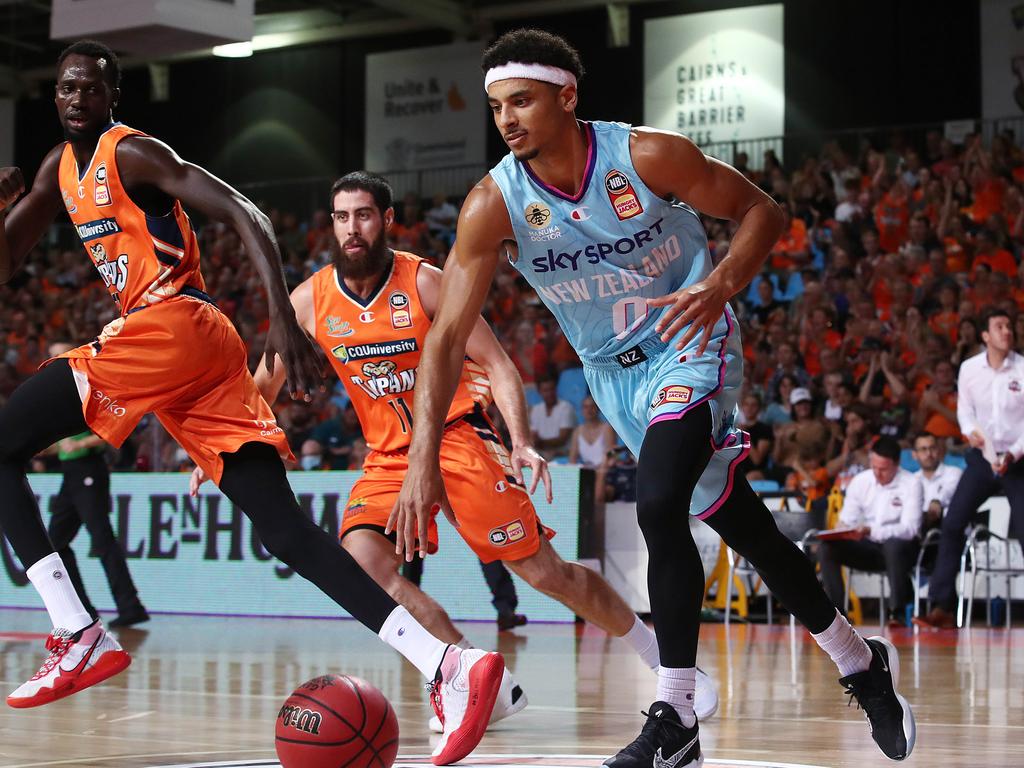 Tai Webster has been released from the New Zealand Breakers due to his Covid-19 vaccination stance. Picture: Brendan Radke