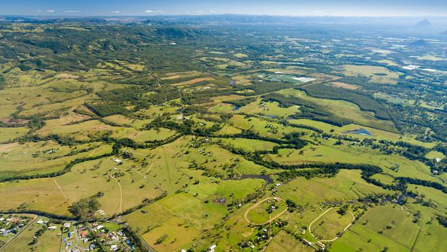 Aerial photo of major expansion area Caboolture West.