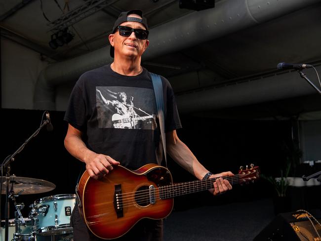 Mark Denis Lizotte aka Diesel performs as International Men's Day Lunch at the Darwin Turf Club Pavilion, Darwin. Picture: Pema Tamang Pakhrin