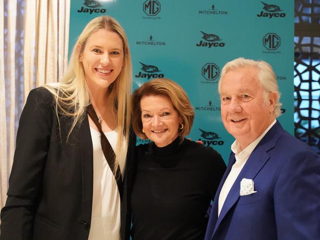 Lauren Jackson with Val and Gerry Ryan.