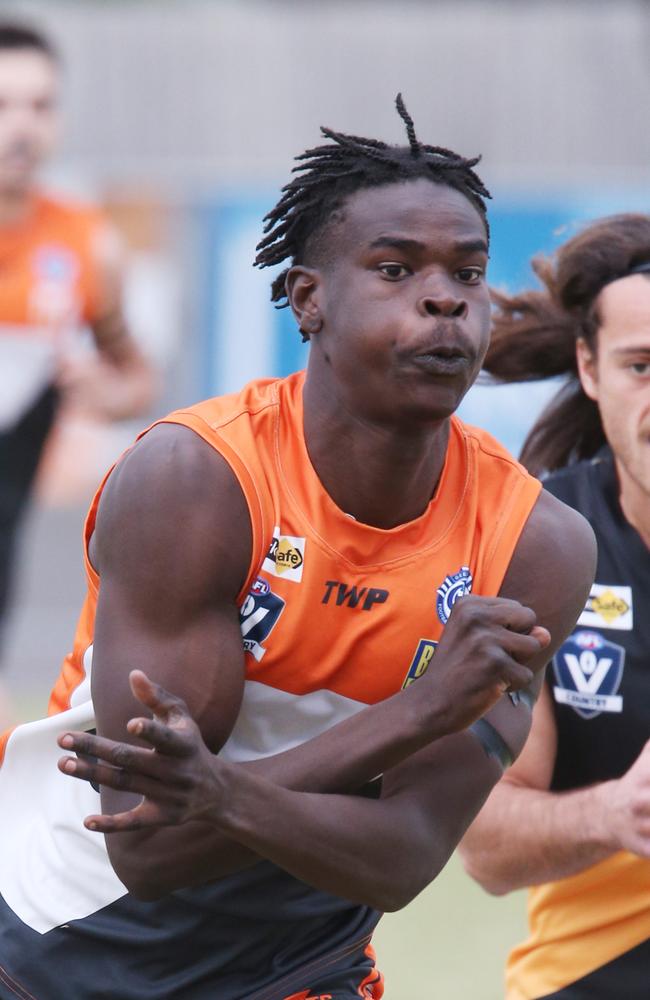 Geelong West’s Emmanuel Ajang. Picture: Mark Wilson