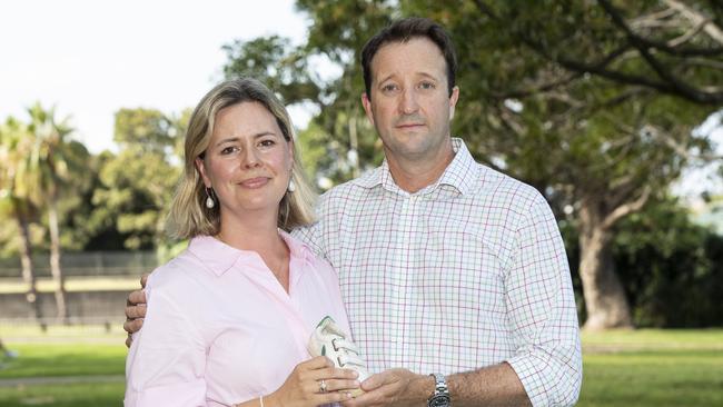 Elouise and Danny Massa, parents of the boy who died after negligence at Northern Beaches hospital. Picture: NewsWire / Monique Harmer