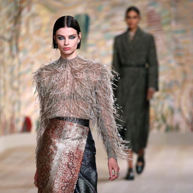 Tonal style from Christian Dior Haute Couture Fall/Winter 2021/2022. Picture: Getty Images