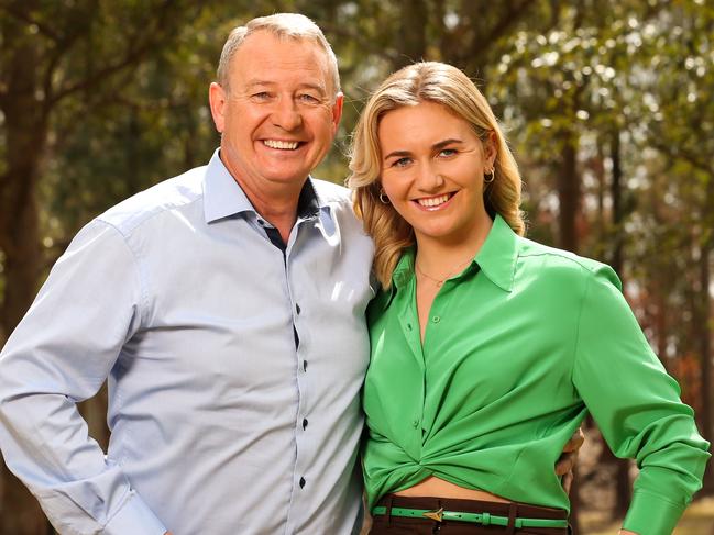 Steve Titmus with his champion daughter Ariarne. Picture: Zak Simmonds