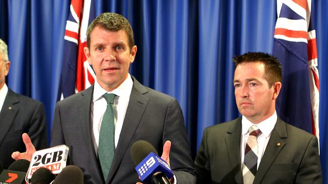 NSW Premier Mike Baird and Minister for Local Government Paul Toole will release IPART's Review of Local Council Fit For The Future proposals. Pic Stephen Cooper