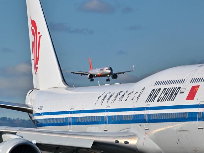 ADELAIDE AUSTRALIA - NewsWire Photos JUNE 16, 2024: Chinese Premier Li Air China flight leaves Adelaide. Picture: NCA NewsWire / Brenton Edwards