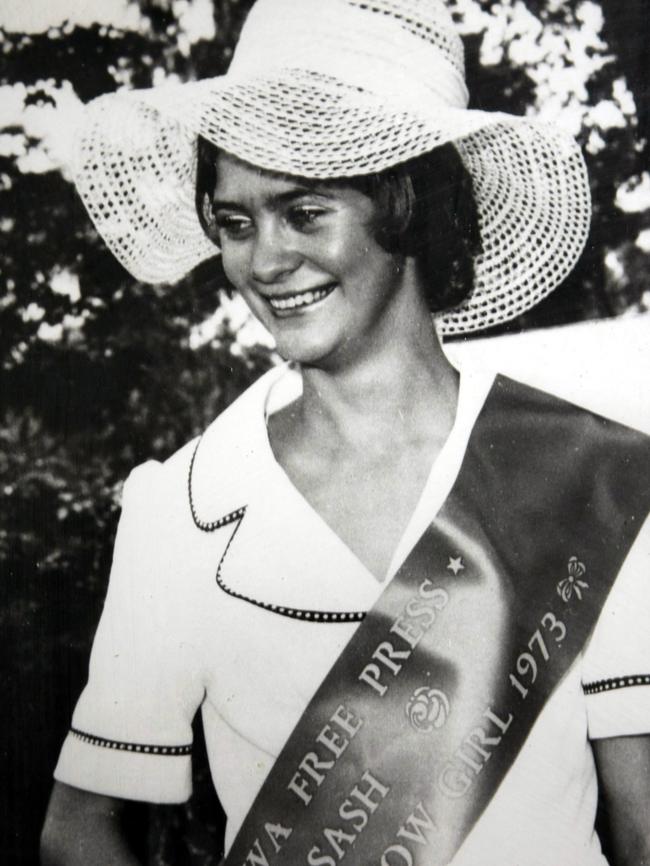 Murder victim Bronwynne Richardson in her sash as Miss Corowa Show Beauty Queen. File picture