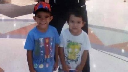 Barak Austral, 5, and Jhulio Sariago, 3.