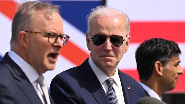 US President Joe Biden, who arrives in Israel on Wednesday, will host Anthony Albanese for a state dinner at the White House next week. Picture: AFP