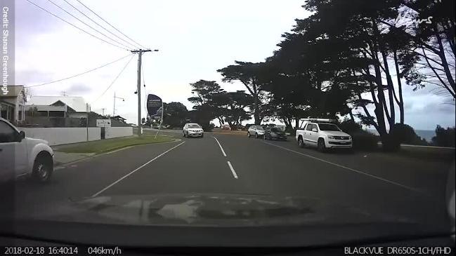 Driver on wrong side of road at Torquay