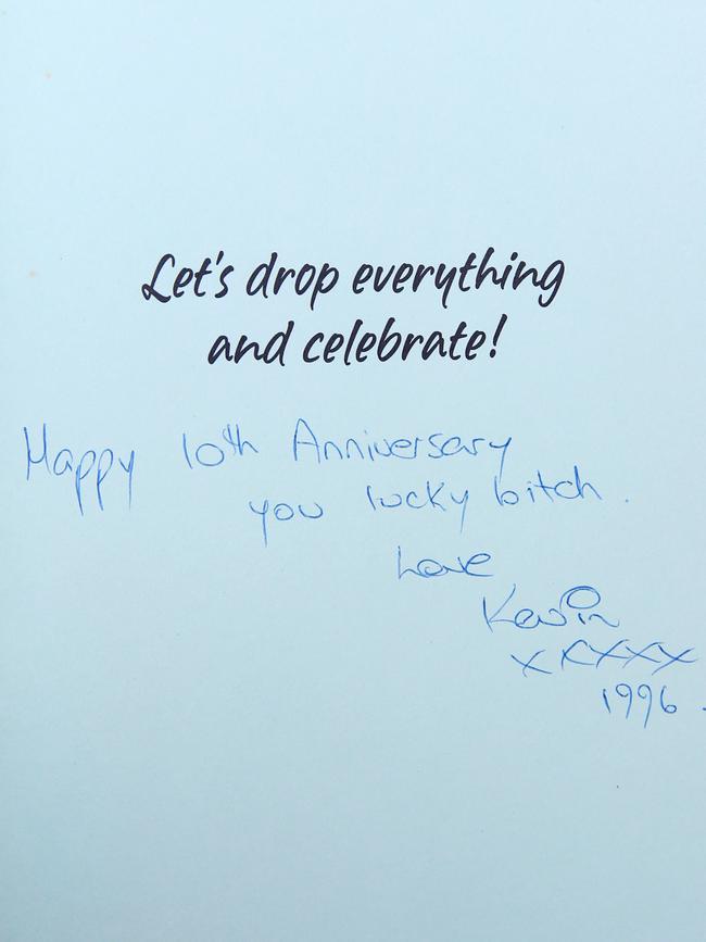 The inside of one of “Elise’s” birthday cards from former husband Kevin Steven Correll.