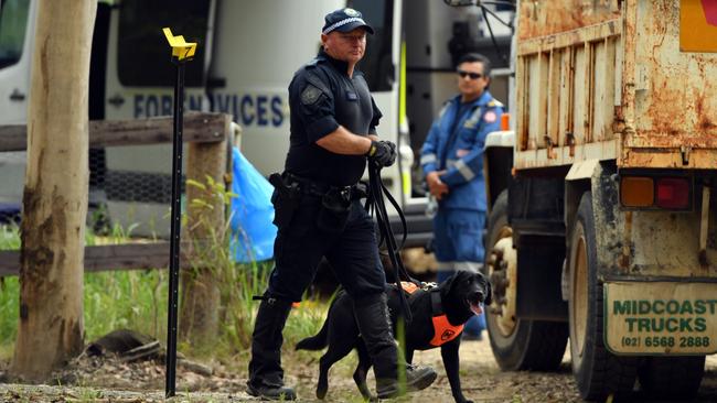 Police search bushland in Kendall, on the mid north coast of NSW, in 2021. Picture: AAP