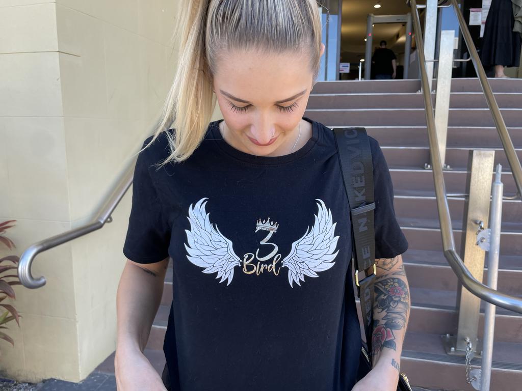 Kailey Prouse, the partner of almost four years of Birdsall Fa'apepele speaks of her devastation after losing him. She wears a shirt in his honour. Picture: Janessa Ekert