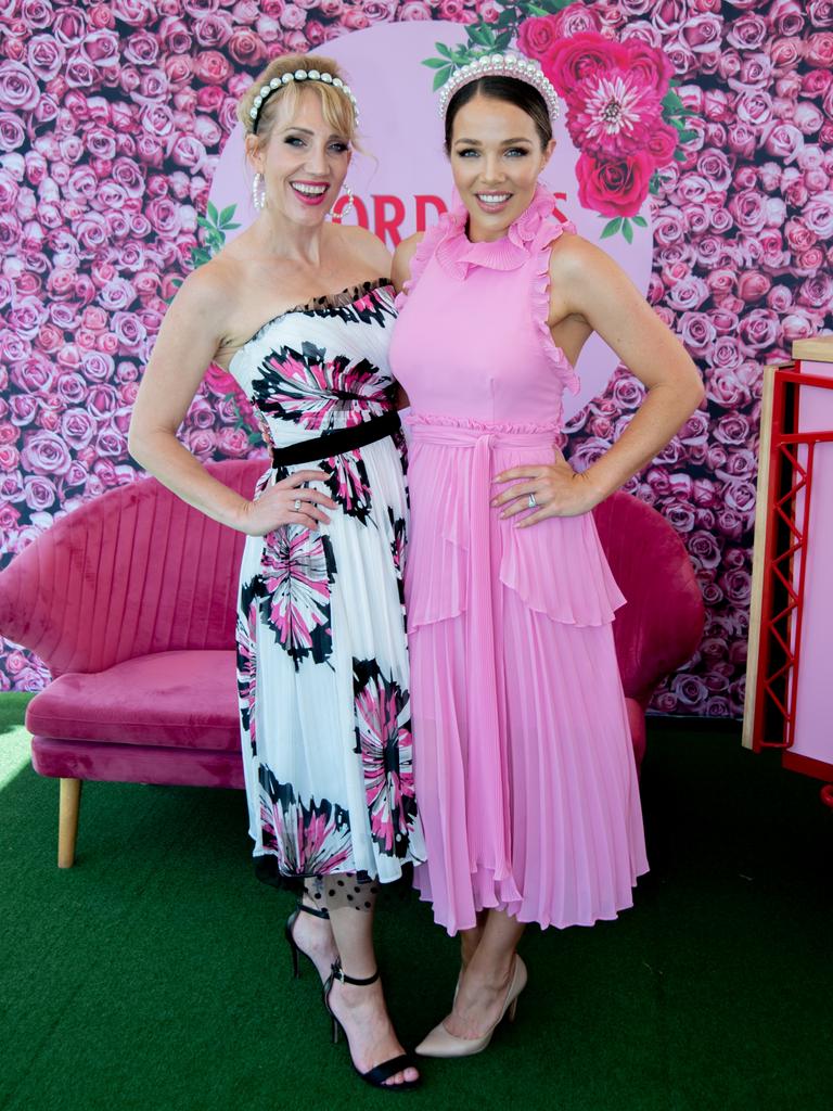 Emily Jade O'Keeffe and Melanie Costa at The Dome Garden Party. Picture: Andrew Meadowcroft.