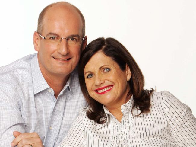 WARNING: IMAGE MUST NOT BE DOWNLOADED WITHOUT TALKING TO THE DAILY TELEGRAPH PICTURE DESK. JEFF DARMANIN ON 92883511.... NEWS: TV host David Koch and his wife Libby in shoot for the new National Features section Your Money, at News Limited studio, Surry Hills in Sydney.