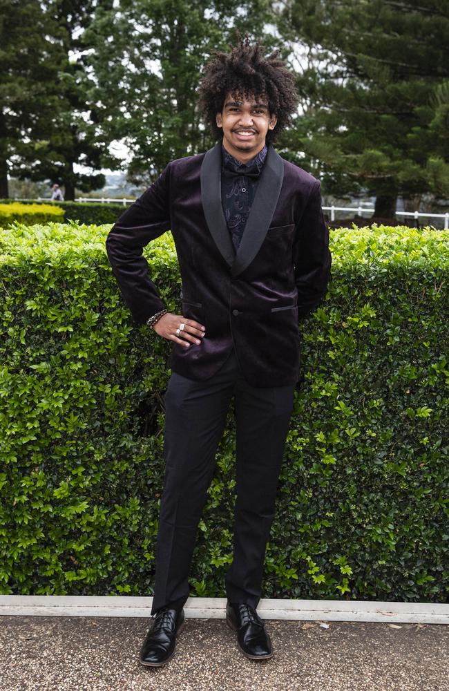 Lachlan Jackson at Centenary Heights State High School formal at Picnic Point, Friday, November 15, 2024. Picture: Kevin Farmer