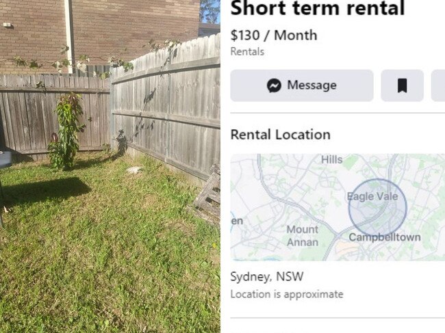 A man trying to rent out a small space in his backyard has been accused to taking advantage of the housing crisis.