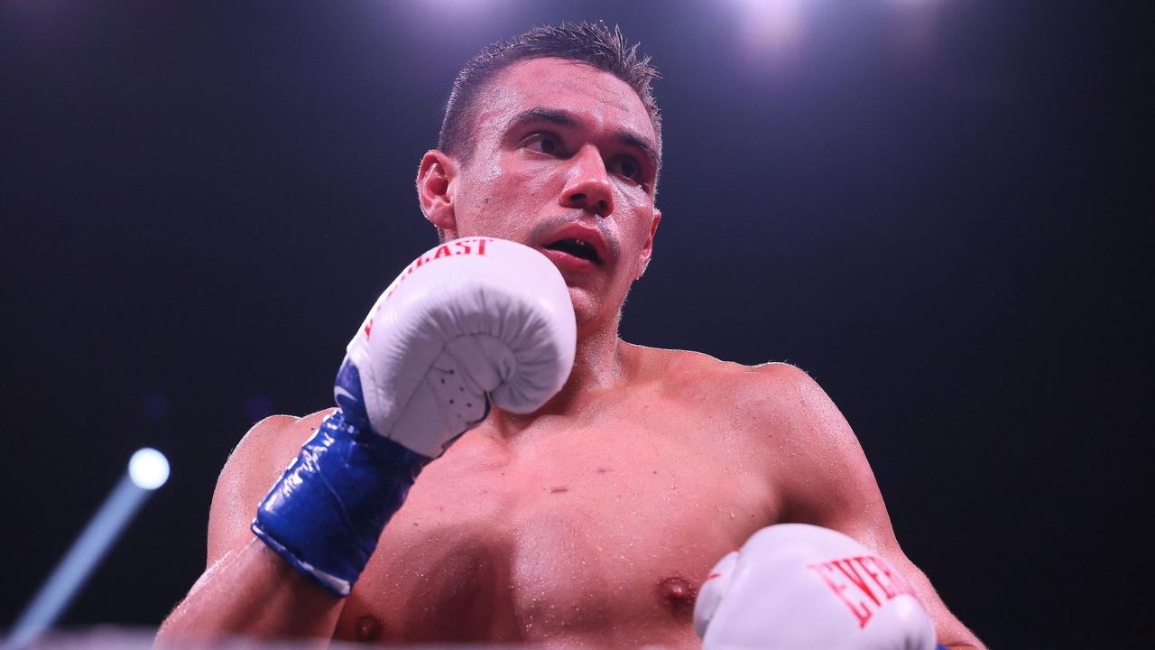 Tim Tszyu has undergone surgery on both hands. Picture: Adam Bettcher/Getty Images/AFP