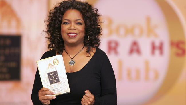 Oprah Winfrey, who kicked off the celebrity book club trend, with one of her 2007 selections, Ken Follett's The Pillars of the Earth.