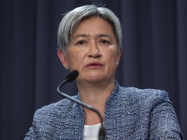 Australian Foreign Minister Penny Wong said on Saturday she was “deeply concerned” by the allegations against the agency, UNRWA. Picture: NCA NewsWire / Martin Ollman