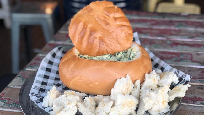 NightQuarter will host a Cob Loaf Festival next weekend. Above, the original cob loaf — the spinach dip.