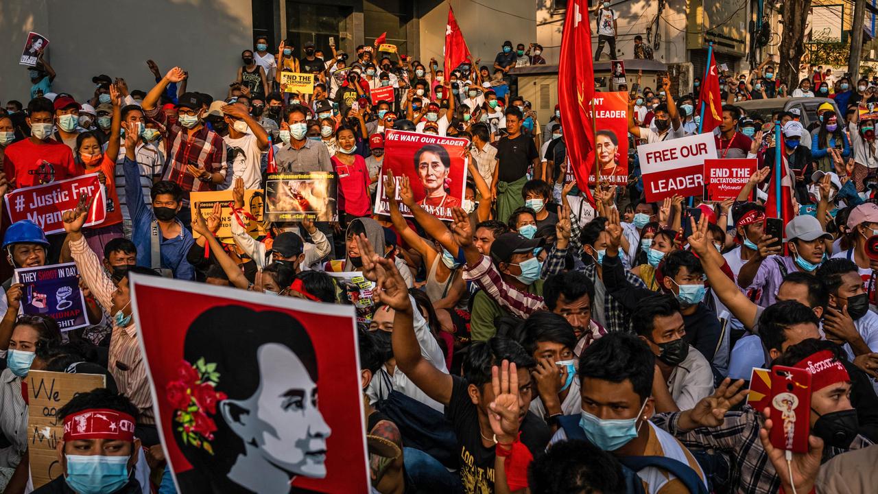 Hundreds of thousands have taken to the streets. Picture: Hkun Lat/Getty Images