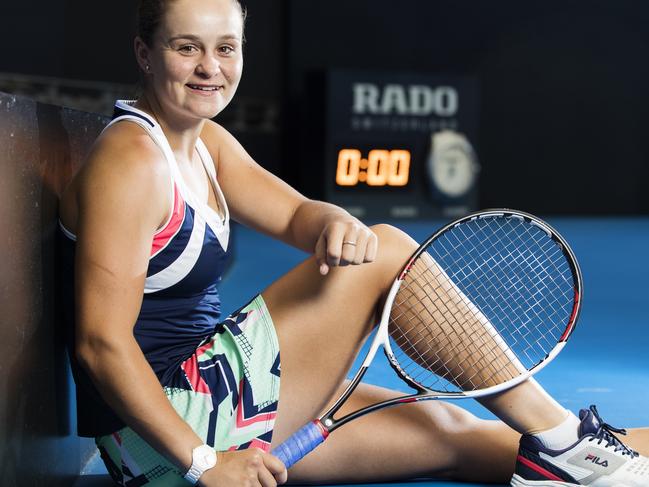 Tennis Player Ash Barty at Pat Rafter Arena who is the newest member of the Rado Young Star Program for up and coming tennis players. Photo Lachie Millard