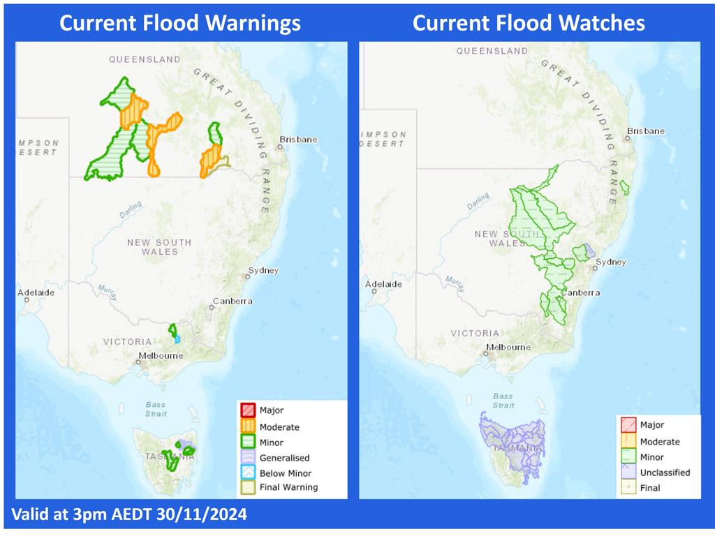 The east coast of Australia has been issued various flood warnings. Picture: Supplied