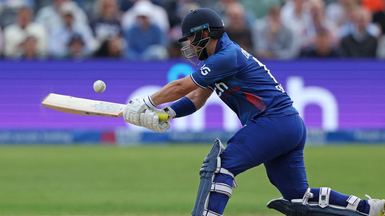 Ben Duckett scored his maiden ODI century. (Photo by Adrian DENNIS / AFP)