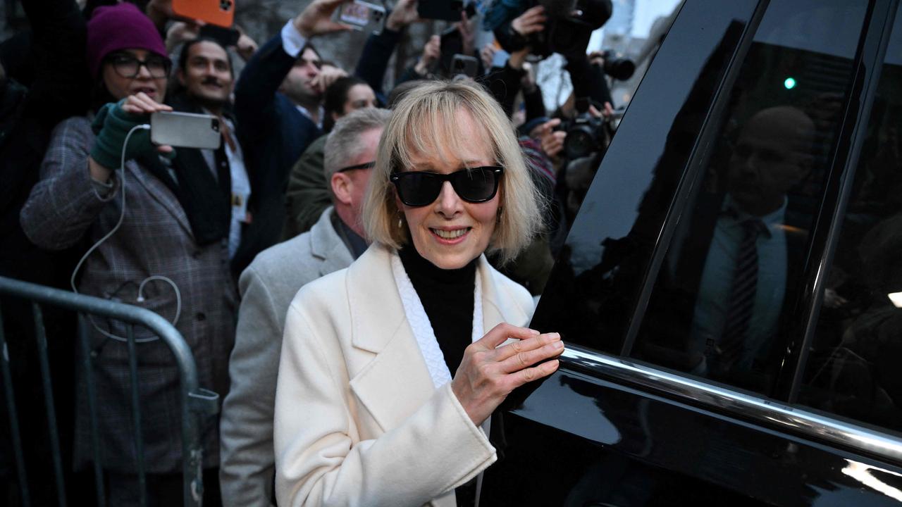 Writer E Jean Carroll leaves federal court after the verdict in her defamation case against former US president Donald Trump. Picture: Angela Weiss/AFP