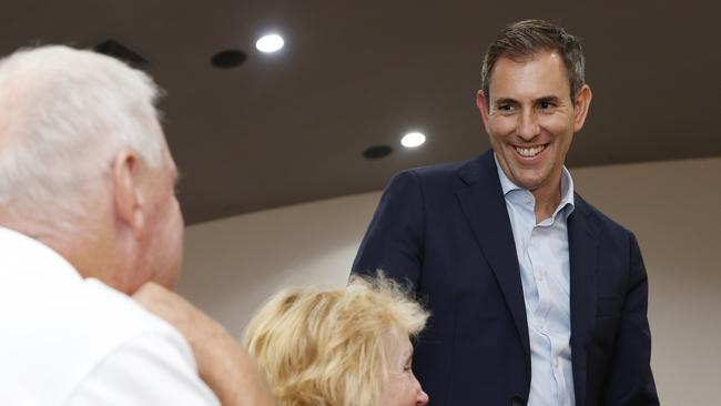 Shadow Treasurer Jim Chalmers talks ALP supporters at the Labor for Longman launch at Caboolture Central Sports Club. Picture: Lachie Millard