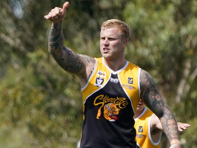 Football practice match: Rowville v Frankston YCW. Xxx NAMES OF PLAYERS NOT AVAILABLE YET *** Picture: Valeriu Campan