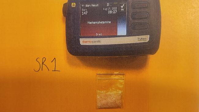 The methamphetamine found in Reynolds’ car. Photo: Court SA