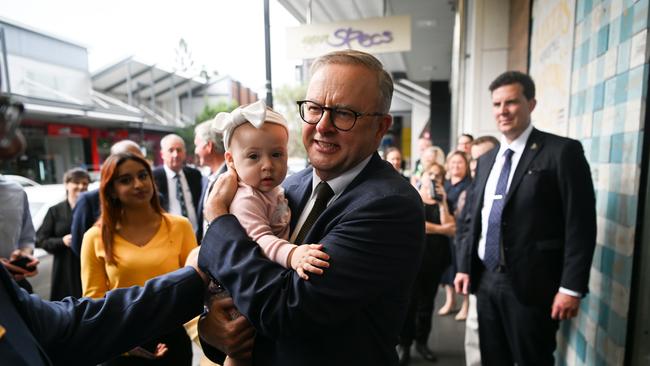 Anthony Albanese took a watered-down version of the paid-parental leave commitments to the last election. Picture: Dan Peled