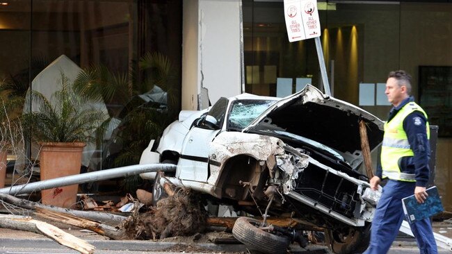The scene of the fatal crash.