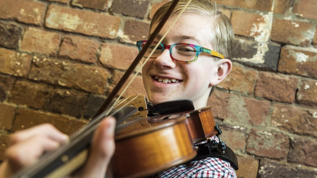 CENTRE STAGE: Oliver Murphy of Centenary Heights State High School said he loves every minute of the eisteddfod and was in nine different performances on day one of part two of the 75th City of Toowoomba Eisteddfod at the Empire Theatre. Picture: Kevin Farmer