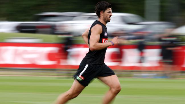 Scott Pendlebury is out of action until the new year. Picture: Michael Klein