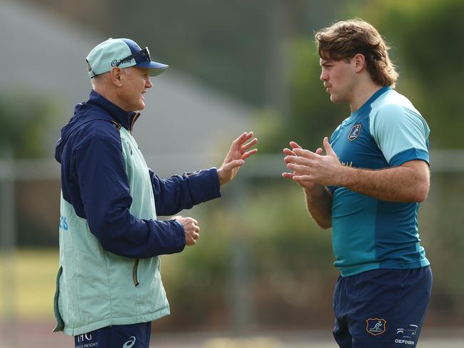 Head coach Joe Schmidt and Fraser McReight have limited time to prepare. Picture: Chris Hyde/Getty Images