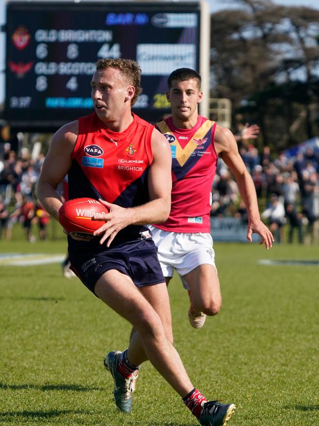 Old Brighton player Tom Fisher during last year’s grand final. Picture: Valeriu Campan